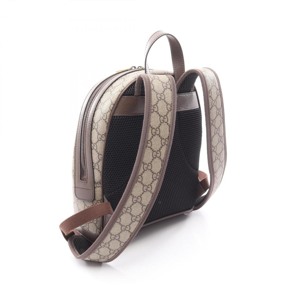 Gucci GG Ophidia Backpack Supreme Bag Multicolor Leather Canvas Tan Beige